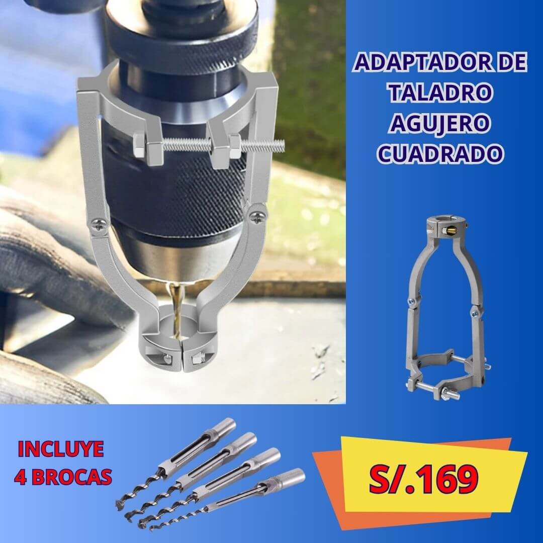 Adaptador de Taladro Agujero Cuadrado