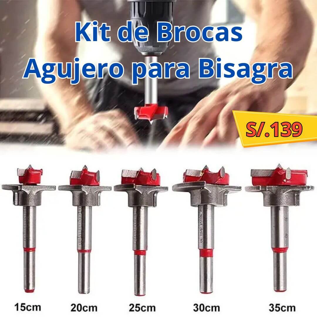 Kit de Brocas Agujero para Bisagra